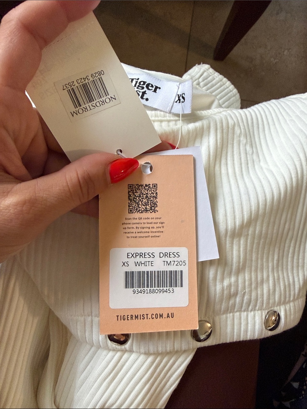 NWT Tiger Mist Ribbed Snap-Trim Dress/Set - Picture 5 of 5